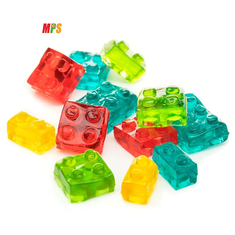 Fun Themed Novelty Candy for Kids Birthday Party 4D Gummy Blocks Candy Bricks with Real Fruit Juice