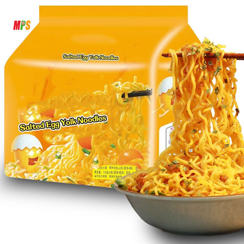 OEM Korean Ramens Noodles Wholesale Bag Packing Super Spicy Chicken / Salted Egg Yolk Flavour Haccp Instant Noodles