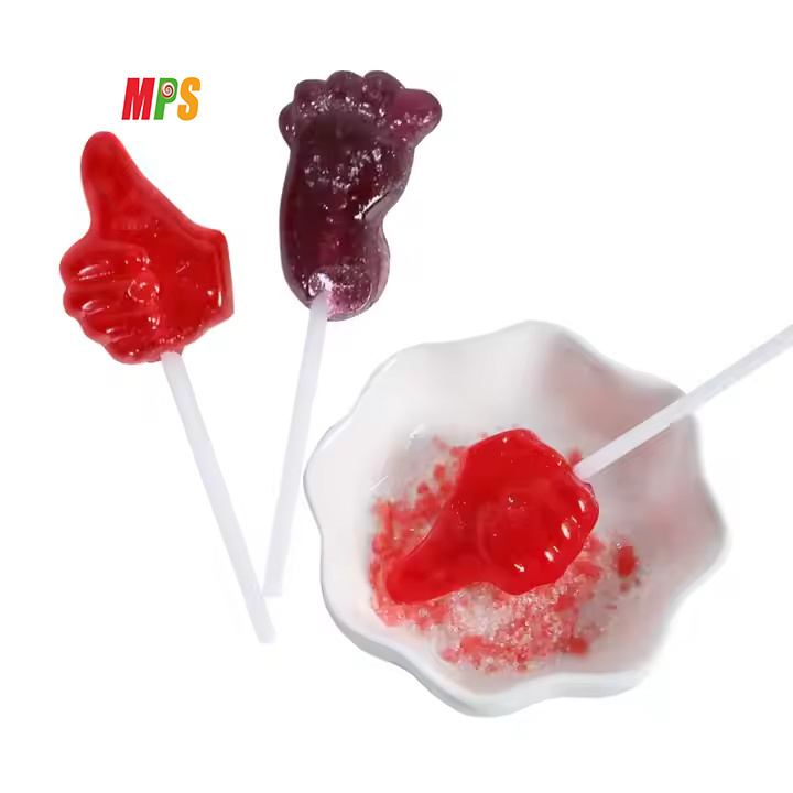 Manufacturer OEM New Product Wholesale Funny New Finger And Foot Shape Lollipop With Popping Candy