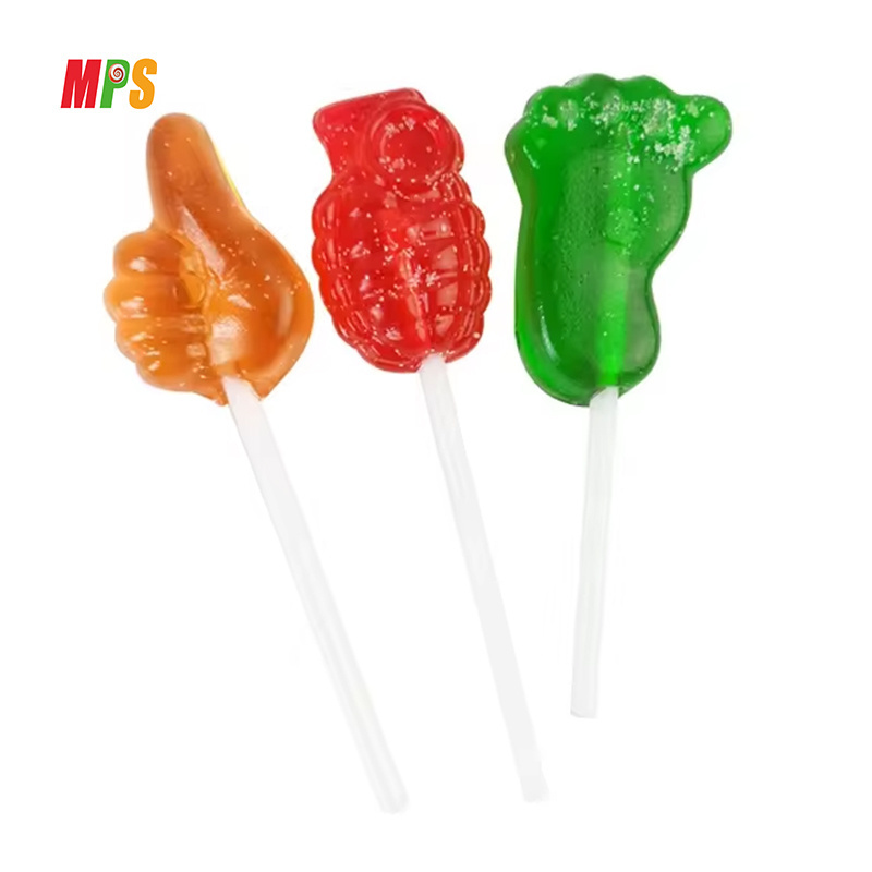 Manufacturer OEM New Product Wholesale Funny New Finger And Foot Shape Lollipop With Popping Candy