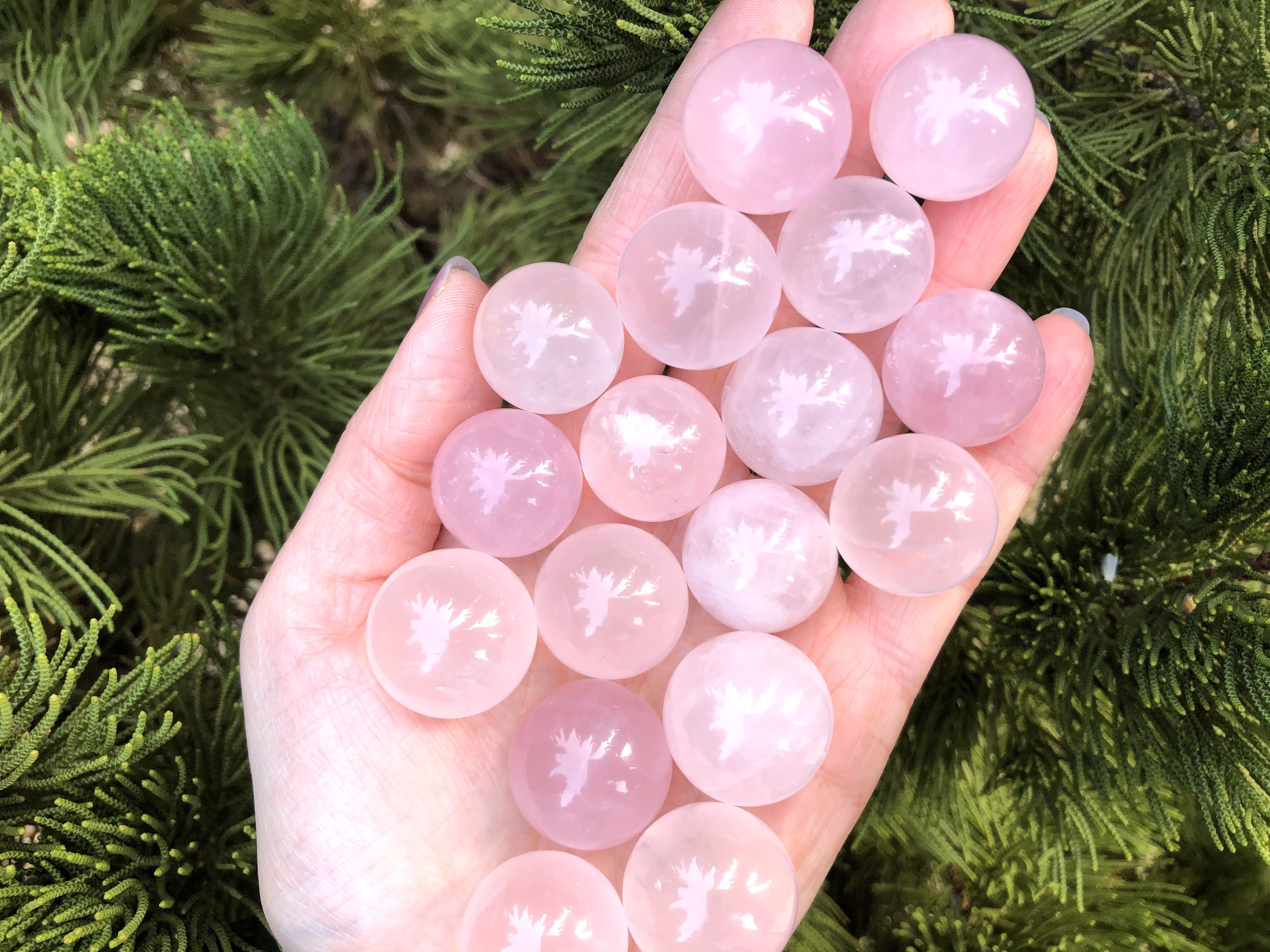 Pink Calcite Crystal Sphere Gemstone Ball Jasper Egg Crystal Crafts Gemstone Sphere Gifts Souvenirs Spiritual Products