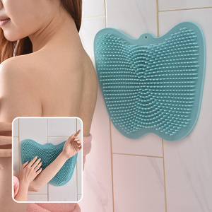 Bathroom Back Scrub massage easy to Clean Tool Sponge Removal Belt exfoliating silicone Brush bath body Shower scrubber