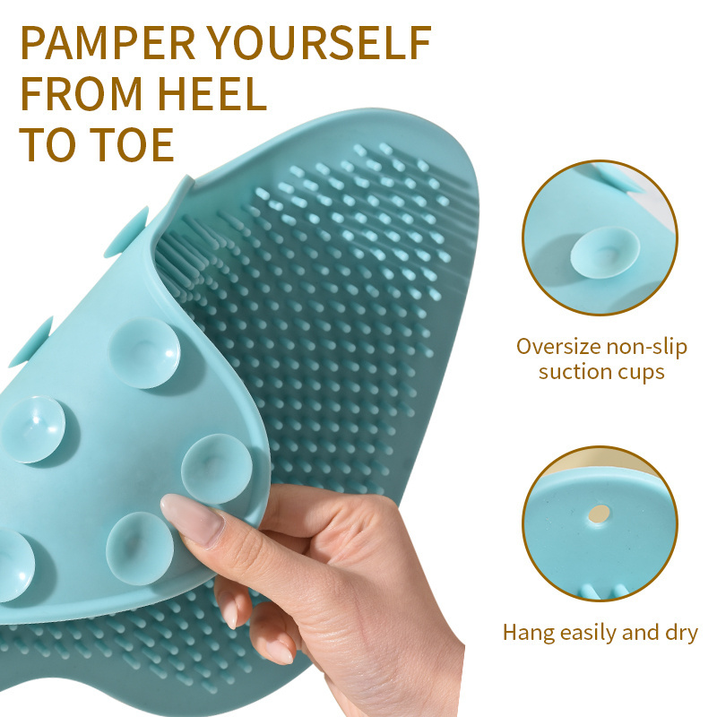 Bathroom Back Scrub massage easy to Clean Tool Sponge Removal Belt exfoliating silicone Brush bath body Shower scrubber