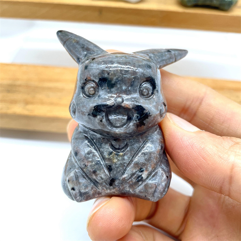 Wholesale Natural Stone Carvings New Crafts Cartoon Character Jade Crystal Animals For Gifts