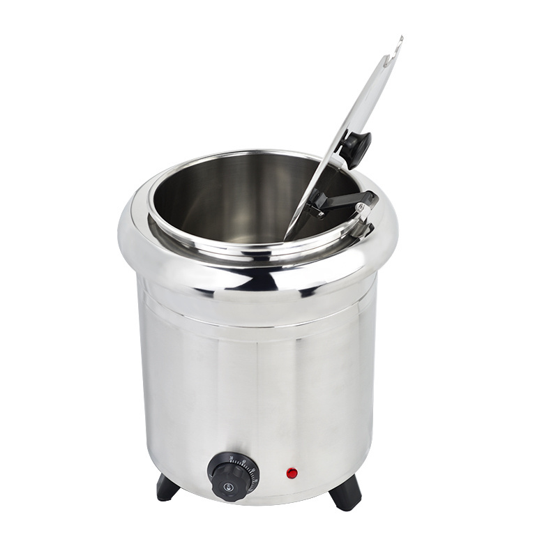 10L Metal Stainless steel buffet food warmer Countertop Soup Kettle with Adjustable Heating