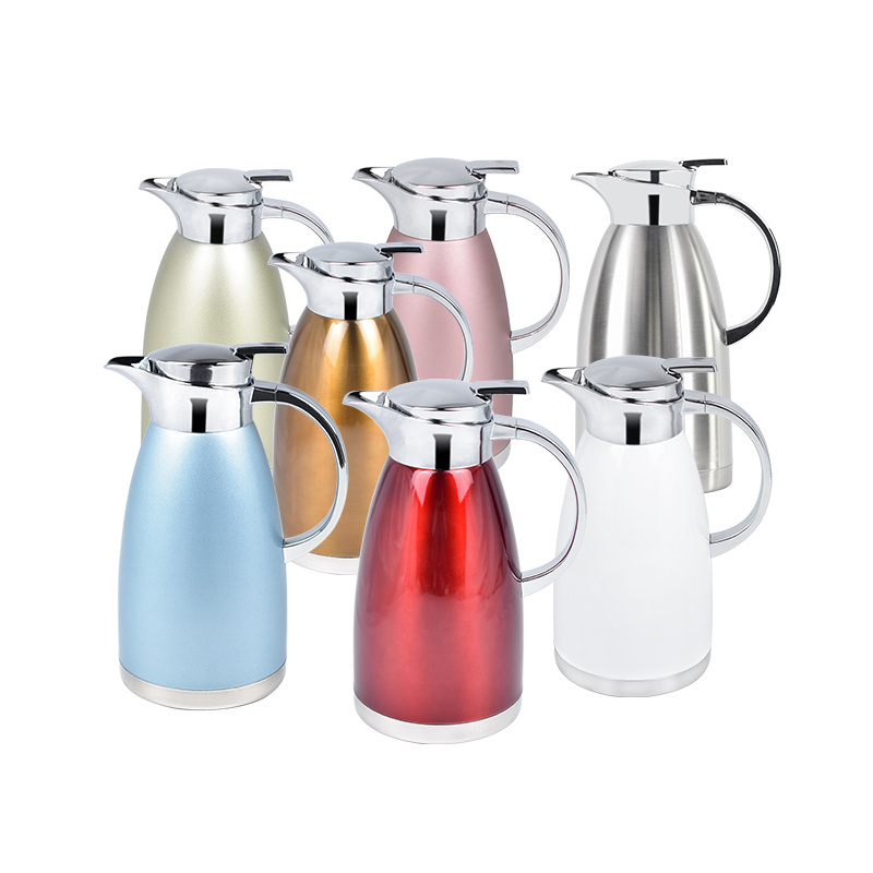 Stainless Steel Coffee Kettle Carafe Insulated 12 Hour Heat Retention Water Jug Vacuum Thermos