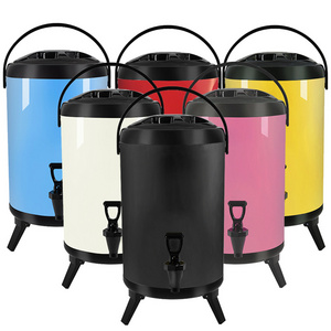 Victore Multiple colors 6L thermos insulation barrel milk tea barrel thermal bucket for coffee/tea/milk tea