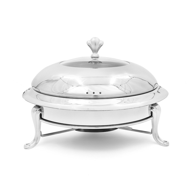 Mirror 4Qt stainless steel chafing dish celebration cookware fuel hot pot with handle cover