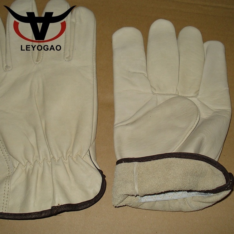 Durable driver driving cycling protective pig skin leather gloves