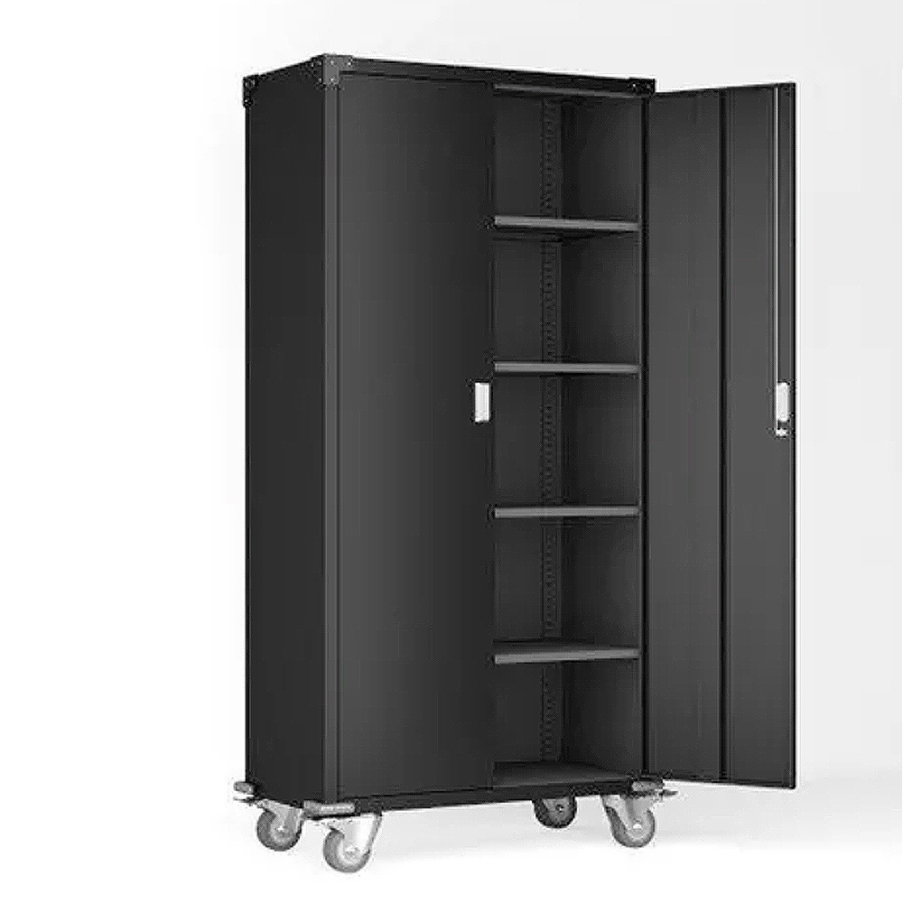 High Quality Modern Design Metal Storage Cupboard Steel Tool Cabinet with Wheels Garage Mobile Tools Metal Locker