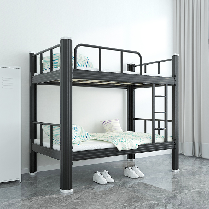 Factory Direct Heavy Duty Steel Frame Bedroom Furniture Double Decker Metal Bunk Bed