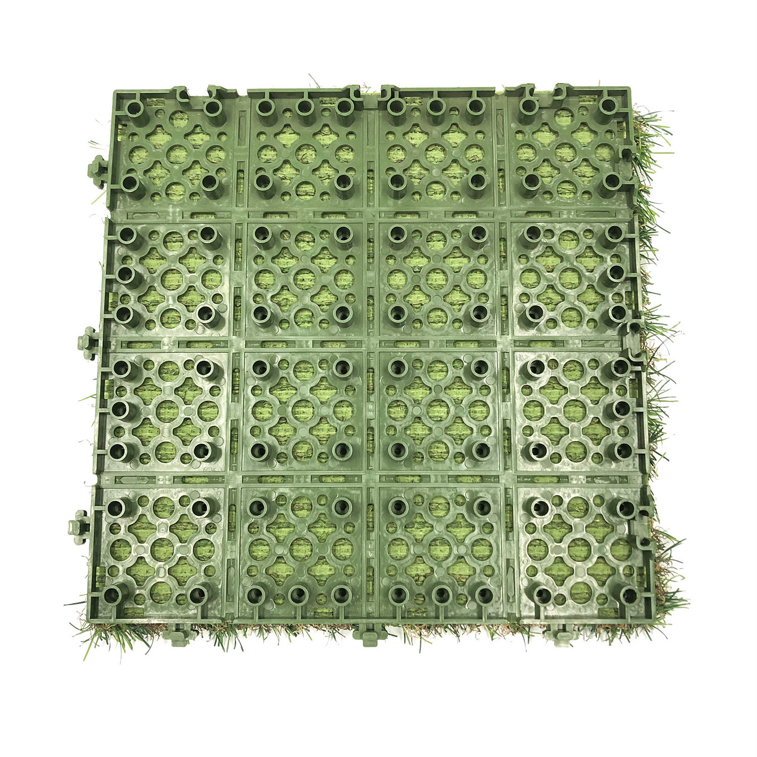 Lvyin Cheap Customized easy installation interlocking artificial grass wooden grass tiles