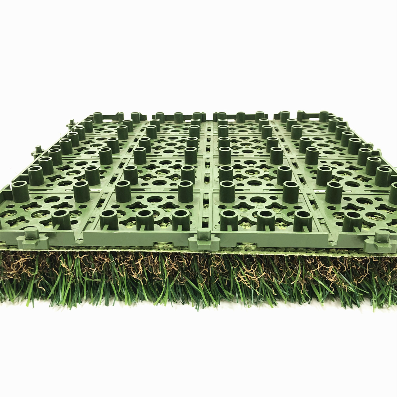 Lvyin Cheap Customized easy installation interlocking artificial grass wooden grass tiles