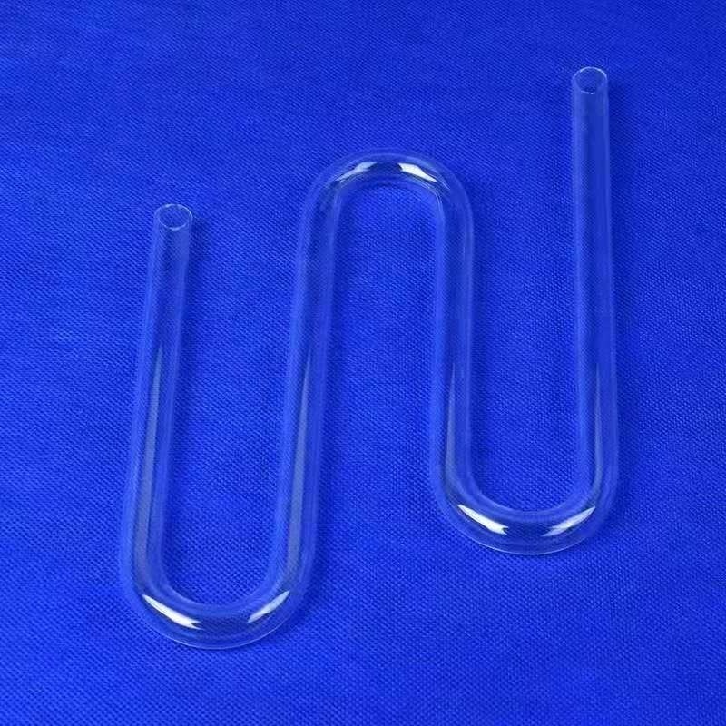 Wholesale Customized Transparent Quartz Glass Tube Pipe  For Tube Furnace Quartz glass U shape tube