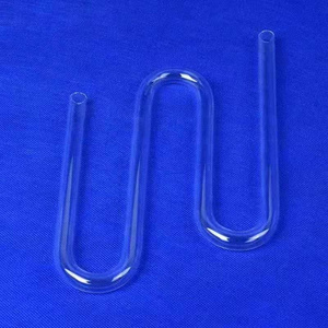 Wholesale Customized Transparent Quartz Glass Tube Pipe  For Tube Furnace Quartz glass U shape tube