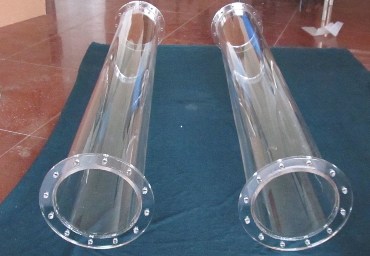 Manufacturer Custom High Purity  Heat Resistance Fused Silica Quartz Glass Tube PIpe With Flange