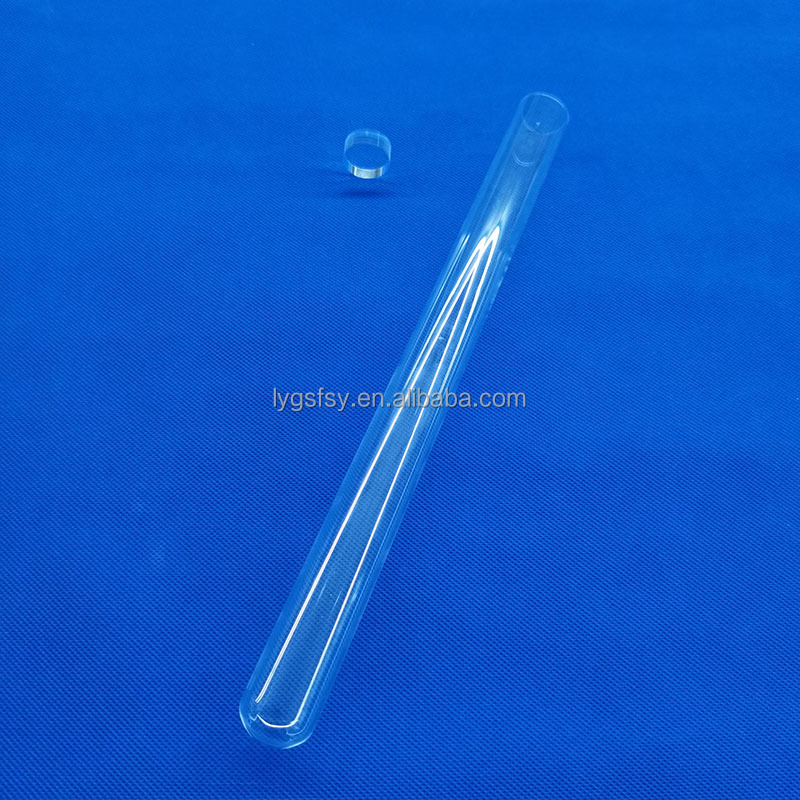 Heat resistant quartz tube for school laboratory chemistry pipe glass test tubes glass cylinder tubes  glass cylinder