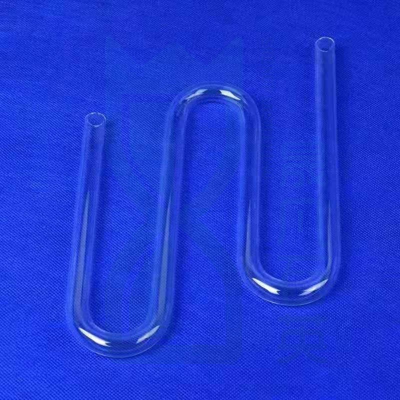 Wholesale Customized Transparent Quartz Glass Tube Pipe  For Tube Furnace Quartz glass U shape tube