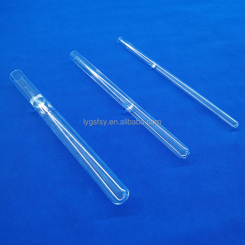 Heat resistant quartz tube for school laboratory chemistry pipe glass test tubes glass cylinder tubes  glass cylinder