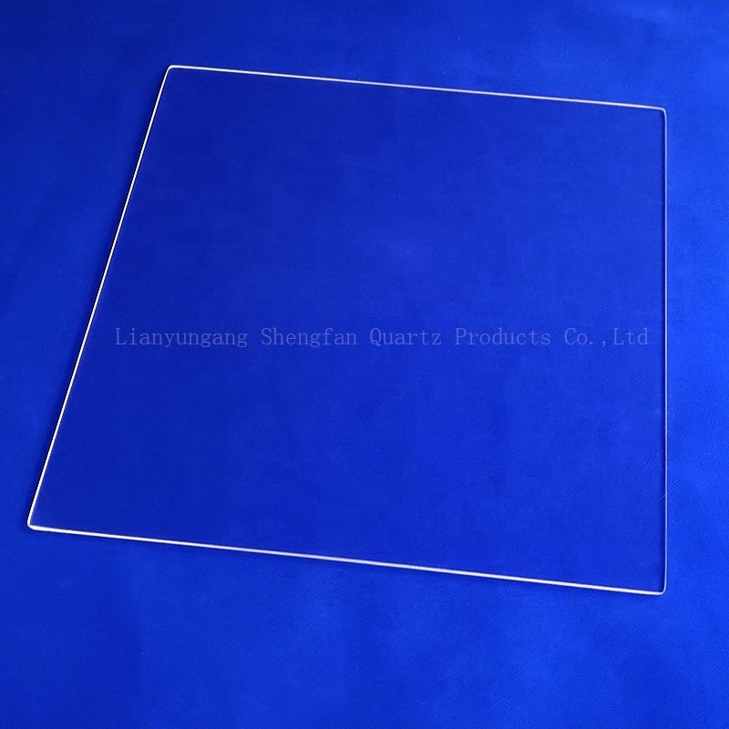 High transmittance fused silica transparent UV quartz glass plate for lamp