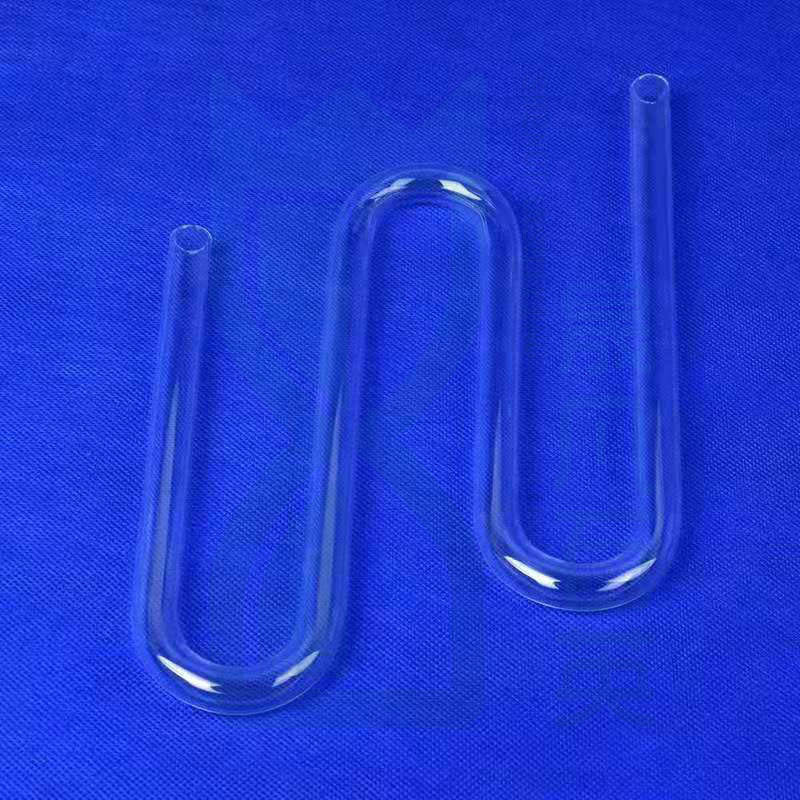 Wholesale Customized Transparent Quartz Glass Tube Pipe  For Tube Furnace Quartz glass U shape tube