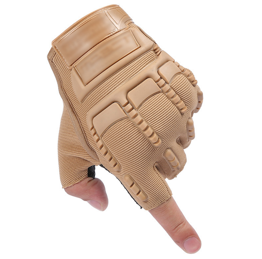 Factory Price Wholesale Anti Impact Leather Hunting Fingerless Cycling Sport Shooting Tactical gloves