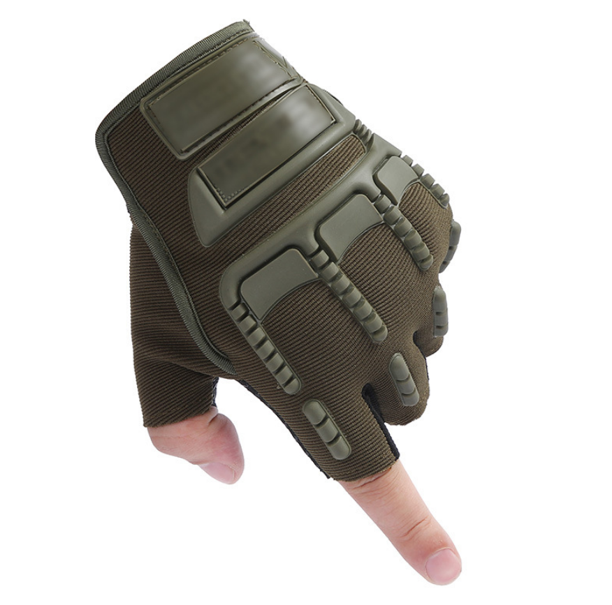 Factory Price Wholesale Anti Impact Leather Hunting Fingerless Cycling Sport Shooting Tactical gloves