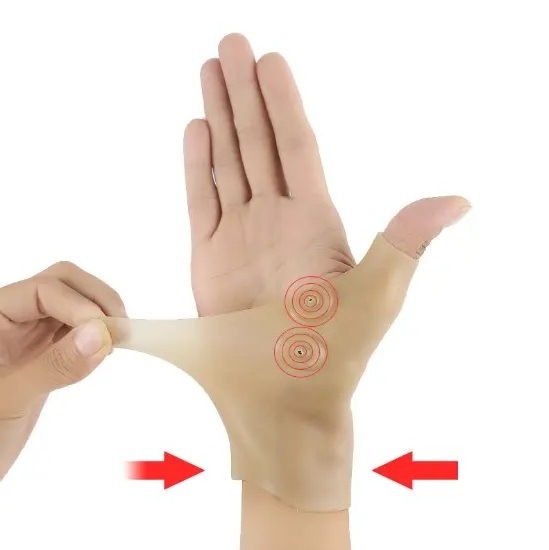 Wholesale Silicone Wrist Strap Thumb Support Magnetic Therapy Arthritis Compress Gloves