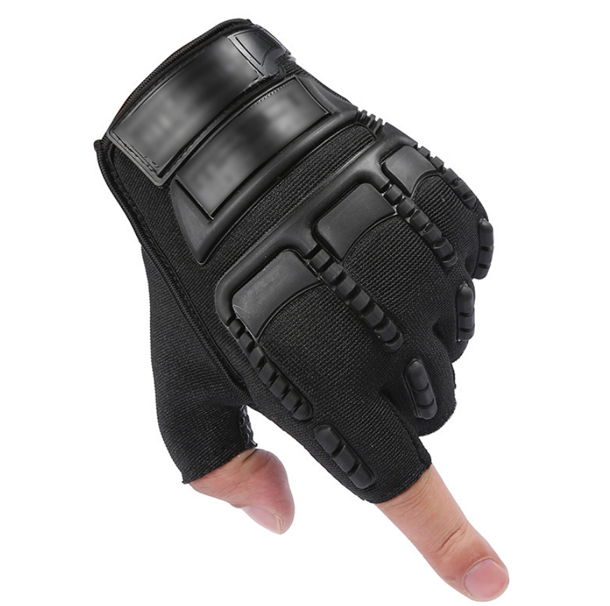 Factory Price Wholesale Anti Impact Leather Hunting Fingerless Cycling Sport Shooting Tactical gloves