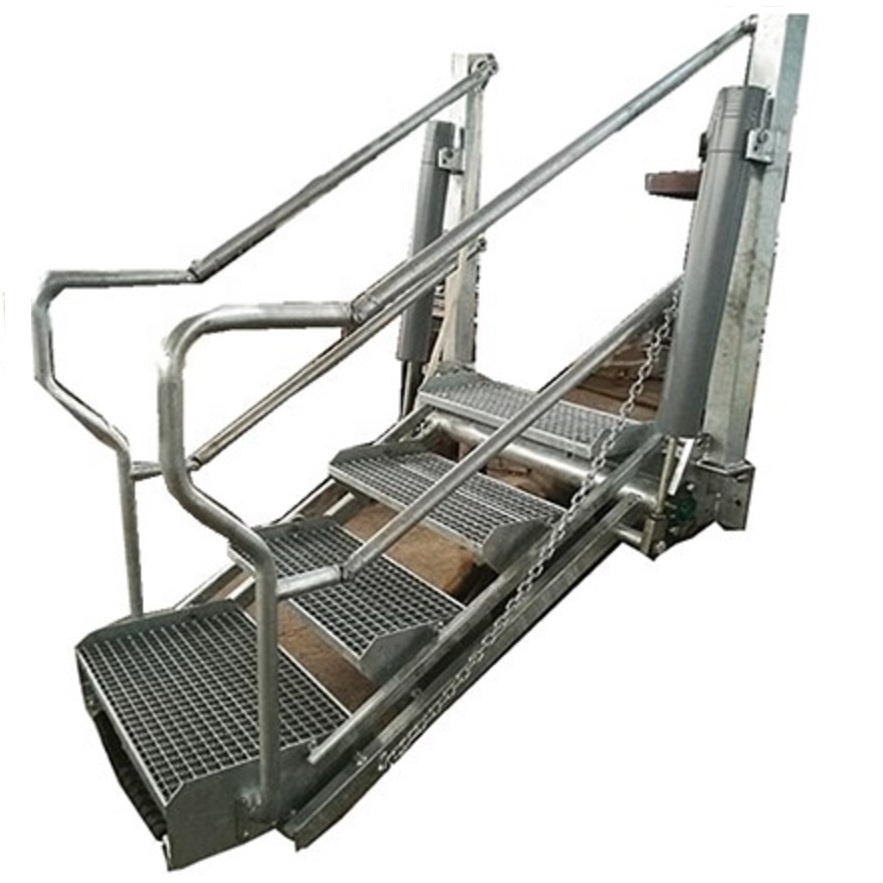 hot dip galvanized steel  portable folding stairs step ladder for access to truck / train