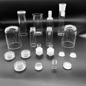 Heat Resistant Customized Clear One End Round Bottom Quartz Glass Tube silica quartz flask  oil burner glass pipes for lab