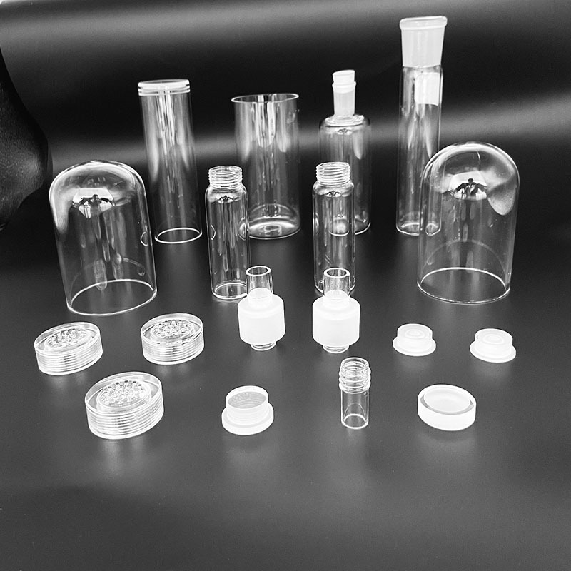 Heat Resistant Customized Clear One End Round Bottom Quartz Glass Tube silica quartz flask  oil burner glass pipes for lab