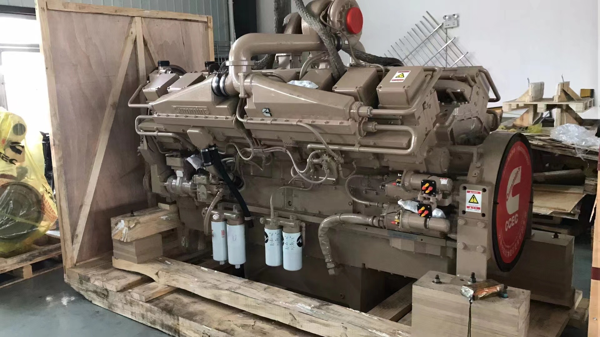 Low price sale of used original Cummins KTA50-C1600 V16 cylinder diesel mechanical engine