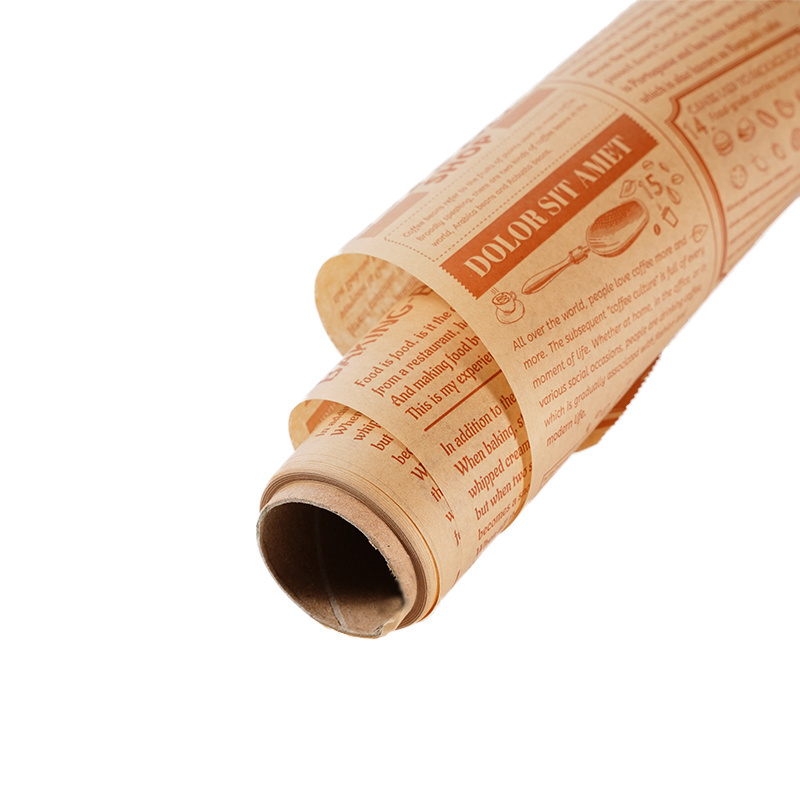 cast coated paper white kraft paper New Arrival Brown White Custom Printed Kraft Paper Roll Wrapping for Packaging