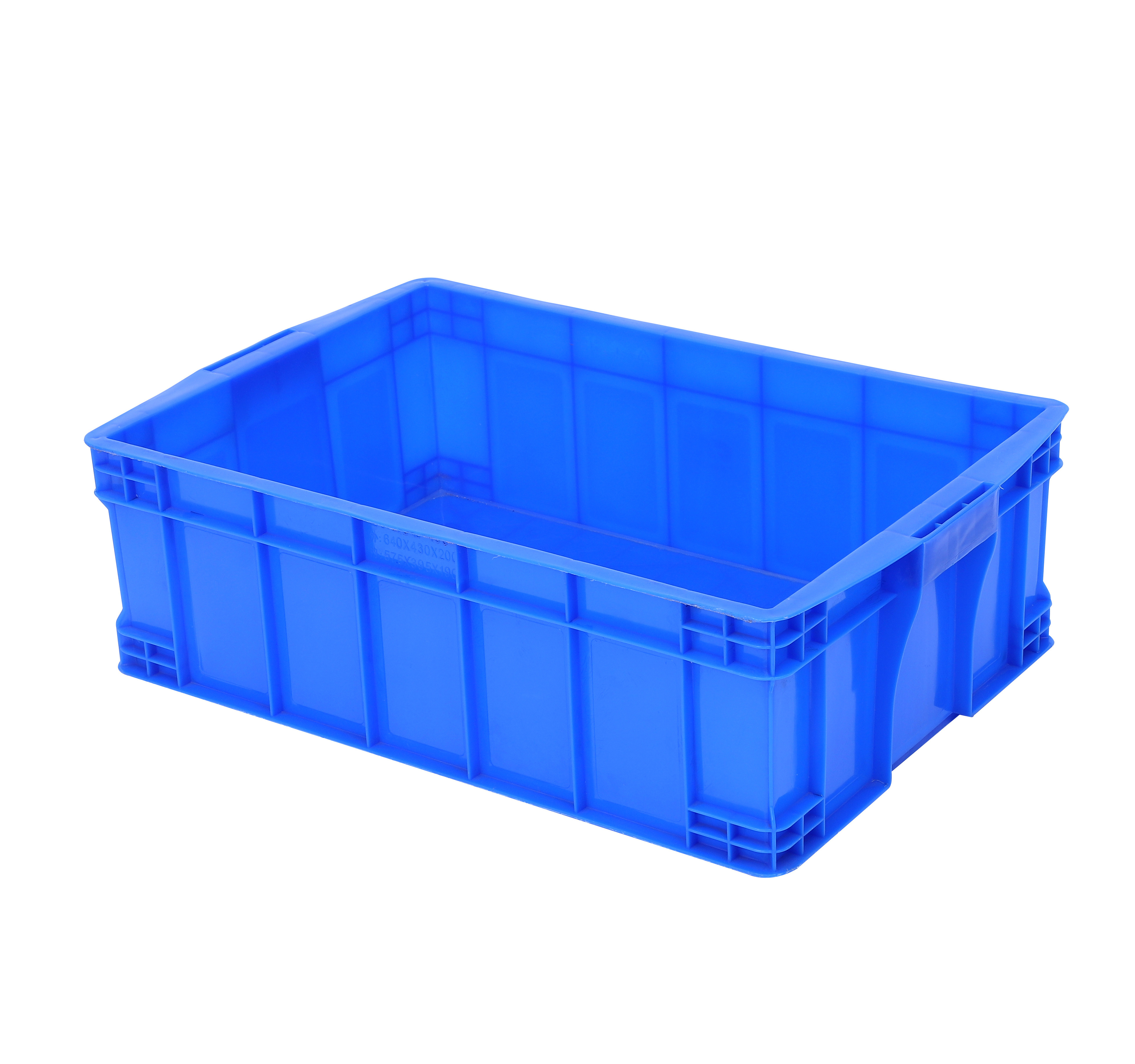 Euro Fish Box 640*430*220 Mm Eco-friendly Durable Solid Plastic Fish Crate