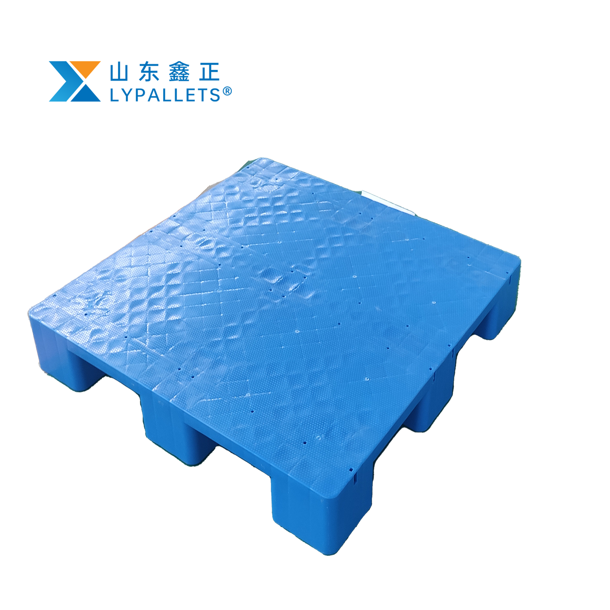 LYPALLETS Brand Light Duty Logistics Plastic Flat 9 Feet HDPE Blue Pallet Warehouse Industry Storage Plastic Pallet For Sale