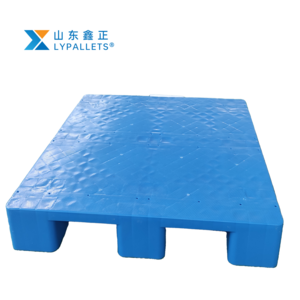 LYPALLETS Brand Light Duty Logistics Plastic Flat 9 Feet HDPE Blue Pallet Warehouse Industry Storage Plastic Pallet For Sale