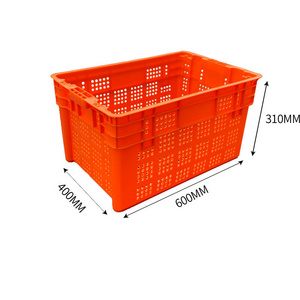 Best Selling Plastic Colorful Fruit Baskets Eco-Friendly Fruit Storage Crates