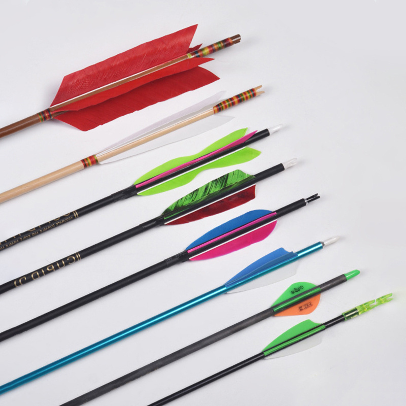 Bow Hunting Traditional/recurve Bow Accessories Turkey Feather Field Point Bamboo Arrow