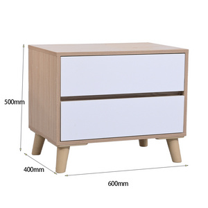 Wooden Nightstands Home Furniture Wood Bedside Night Table with Drawers Modern Movable Bedroom Solid Nightstand Durable