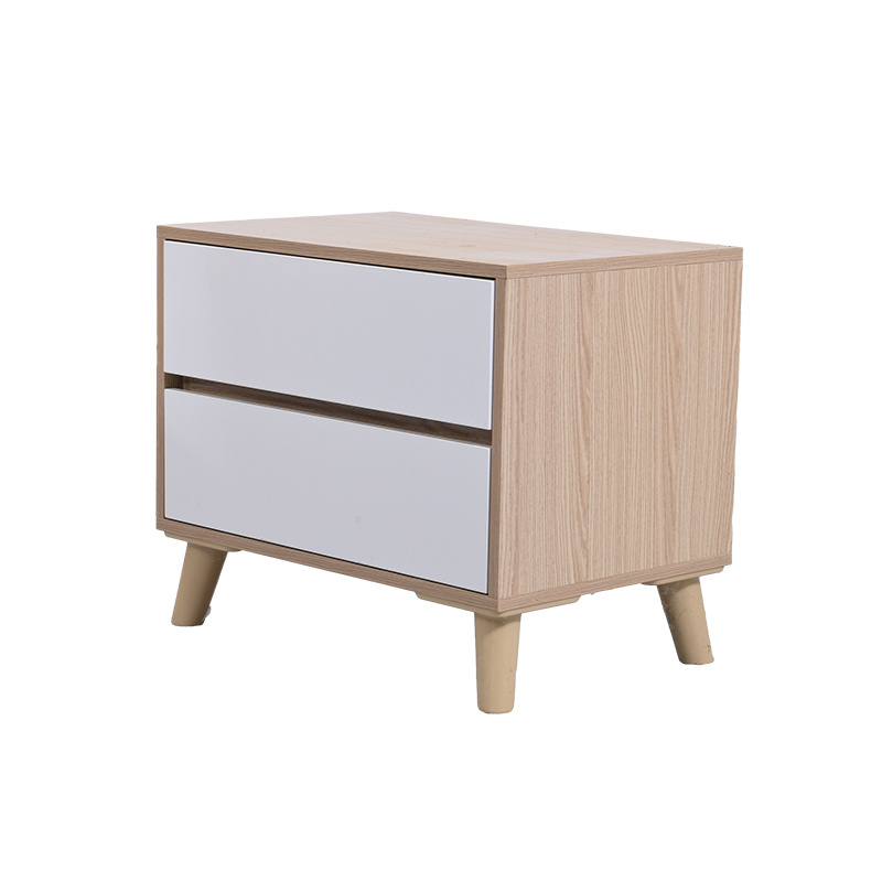 Wooden Nightstands Home Furniture Wood Bedside Night Table with Drawers Modern Movable Bedroom Solid Nightstand Durable