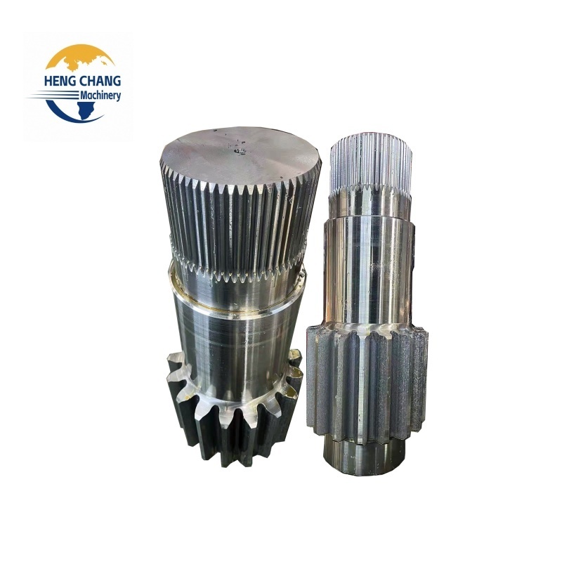 High quality Custom Forged Large Gear Shaft Main Drive Propeller Shaft High Quality Big Pinion Shaft