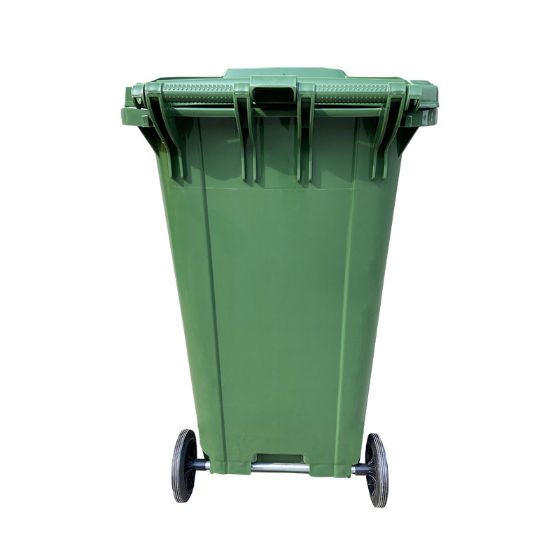 Hot Sell Factory price 120 liter Kitchen Waste bin 240 Liter Plastic garbage can large waste container with lock