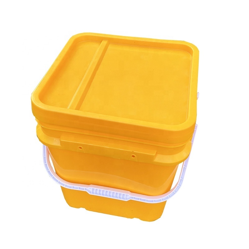 White Color Food Grade Packing  SQUARE BUCKET 40 Litre Pails