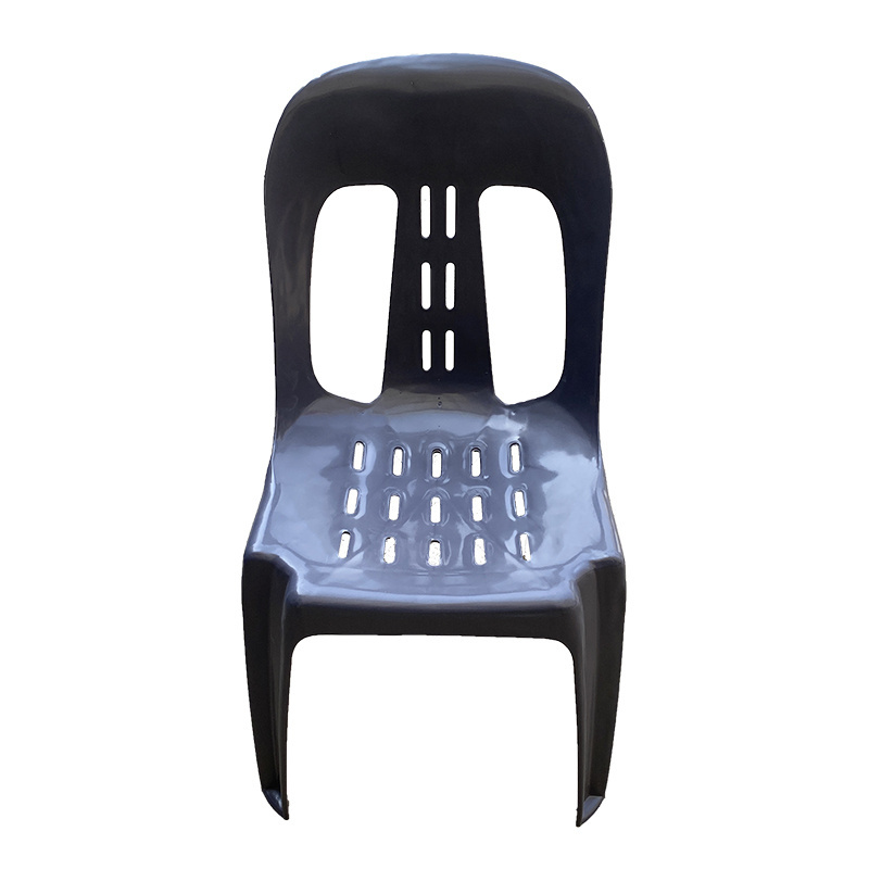 Outdoor Backyard Furniture Modern HDPE Plastic Black Resin Chair