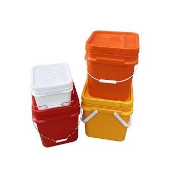 White Color Food Grade Packing  SQUARE BUCKET 40 Litre Pails