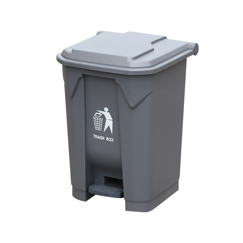 Foot Pedal Black grey 13 gallon plastic trash can 30L 50L 80L waste bin with pedal