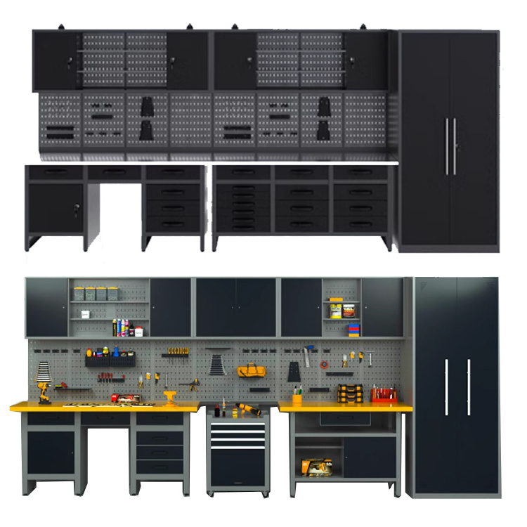 Heavy Duty Metal Kit Garage Storage Cabinets Industrial Workshop Equipment Tool Management Garage Cupboard