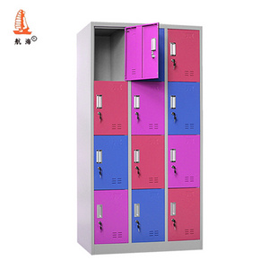 Metal Mini Comp Kindergarten 12 Door Kids Toy Storage 4 Tier Steel Children Cabinet For Sale