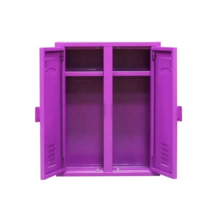 Mini Lovely Steel Kids Locker Closet Doll Wardrobe For Toy Storage